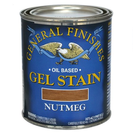GENERAL FINISHES 1 Pt Nutmeg Gel Stain Oil-Based Heavy Bodied Stain NP